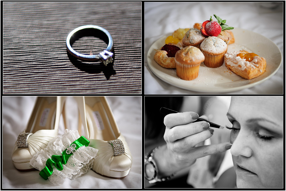 "wedding Collage" "Wedding Ring" "Brides garter" Lynnhurst Hotel Johnstone professional wedding photography photographer Glasgow Andrew Noble